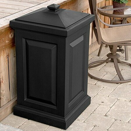 MAYNE Berkshire 45-Gallon Black Multi-Purpose Storage Bin - 20'' x 20'' x 38'' 5694835B